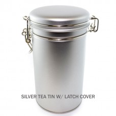 Silver Tea Tin w/ Latch Cover (50)